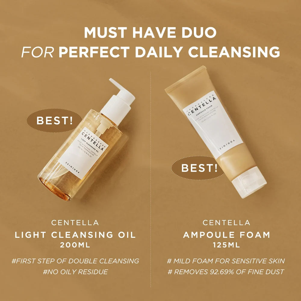 SKIN 1004 Double Cleansing Duo 200ml Oil Cleanser + 120ml Foam Cleanser