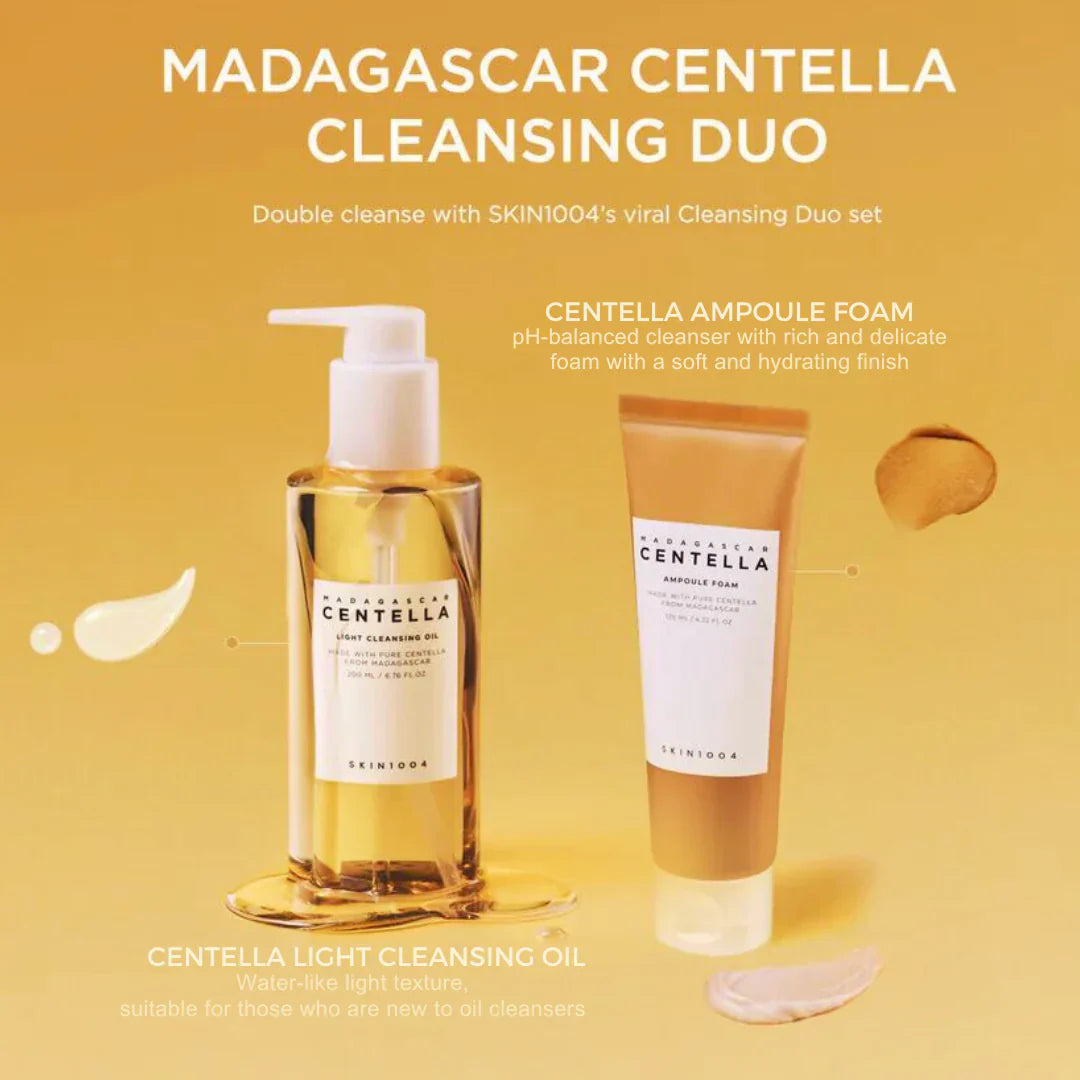SKIN 1004 Double Cleansing Duo 200ml Oil Cleanser + 120ml Foam Cleanser
