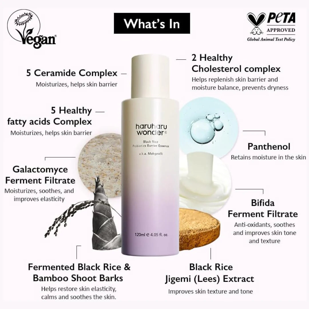 HARU HARU WONDER BLACK RICE PROBIOTICS BARRIER ESSENCE (aka Makgeolli)