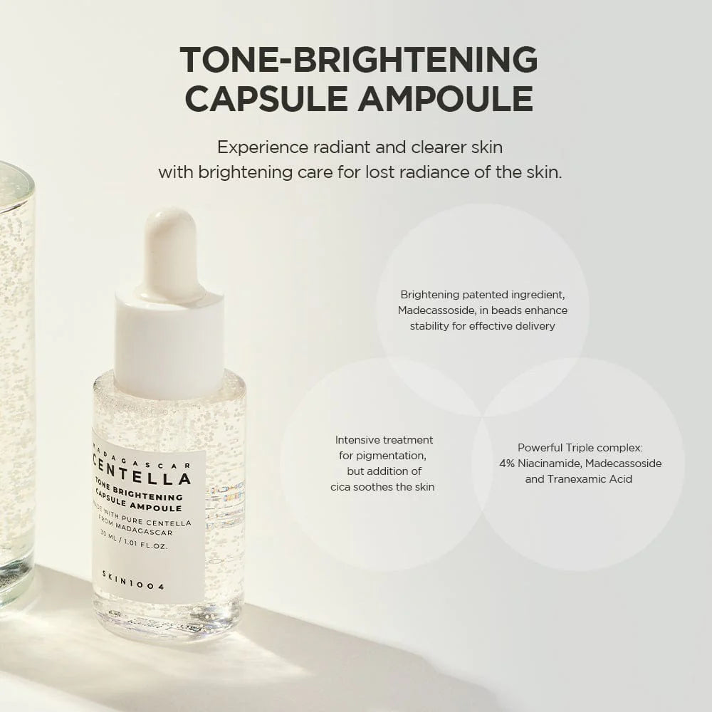 SKIN1004 Madagascar Centella Tone Brightening Capsule Ampoule 100ml, 3.38 fl.oz