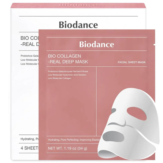 BIODANCE Bio-Collagen Real Deep Hydrating Overnight Hydrogel Mask, 4 pack